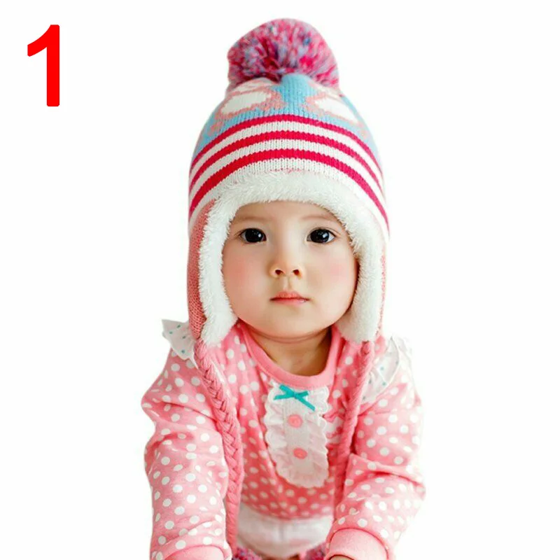 

Toddler Kids Baby Boy Girl Winter Warm Knitted Crochet Earflap Beanie Hat Cap Wool Cute Penguin BM88