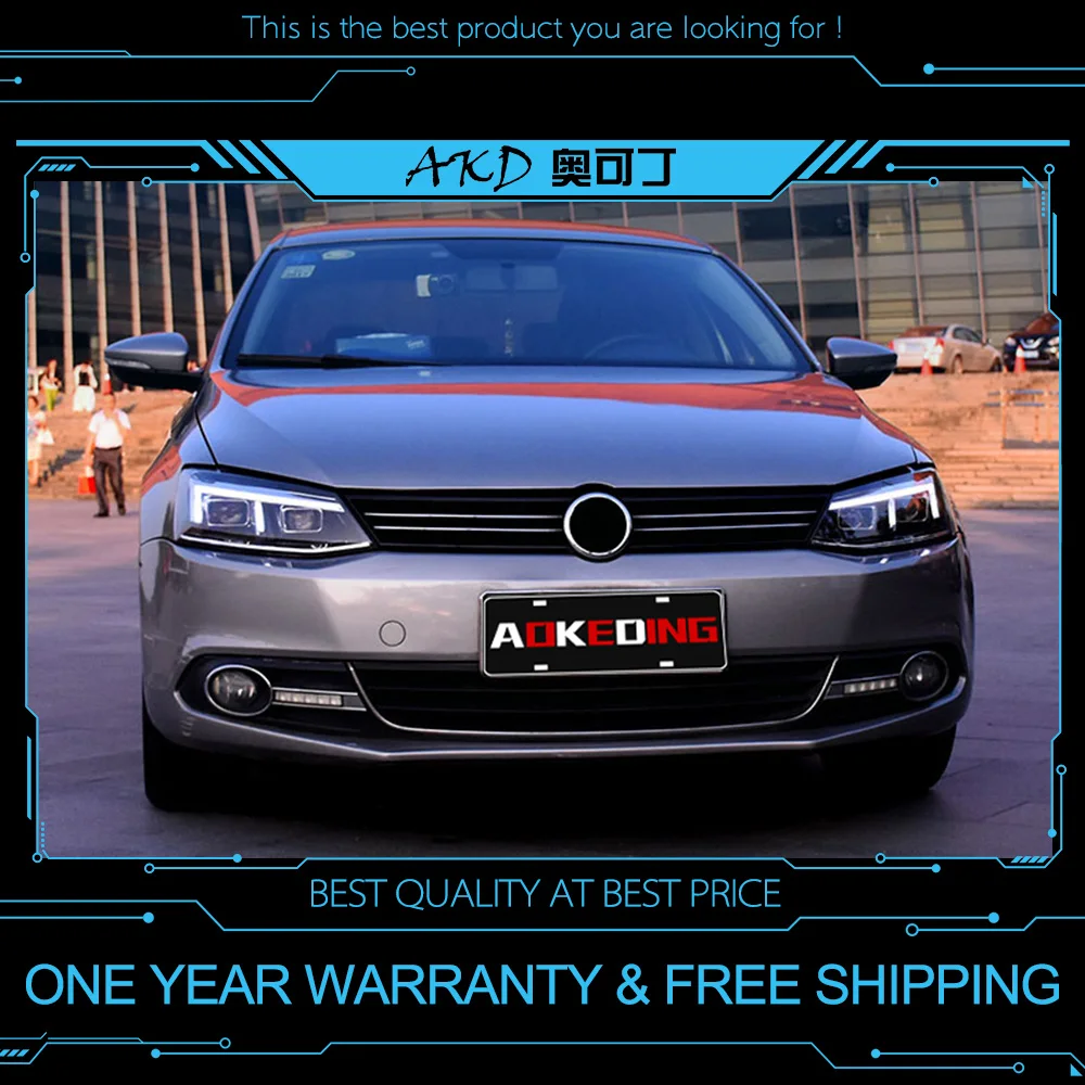 AKD тюнинг автомобильных фар для VW Jetta MK6 R8 светодиодные фары DRL ходовые огни Bi Xenon Beam