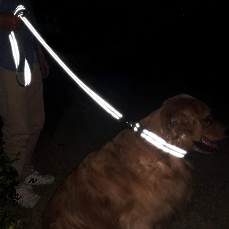 

Светоотражающий нейлоновый поводок для собак с мягкой ручкой для тренировок и прогулок ALI88