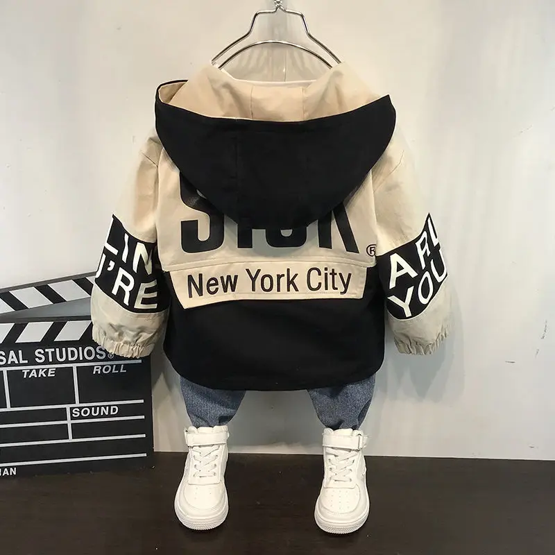 

Boy Hooded Jacket Boy warm Jacke Baby Autumn and Winter New Warm clothing Children's Jacket Thickening Plus velvet Padded Jacket