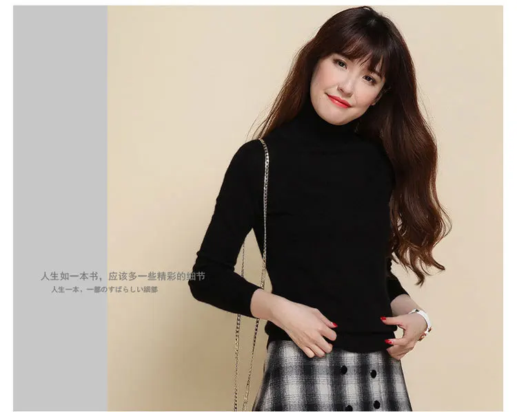 Wool Turtleneck Sweater Women 2019 Autumn Winter Cashmere Knit Women's Pullover Female Tricot Jersey Jumper Pull Femme | Женская