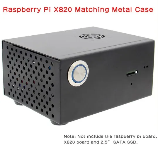 Raspberry Pi X820 V3.0 SSD и HDD SATA плата для хранения подходящий металлический чехол/корпус +