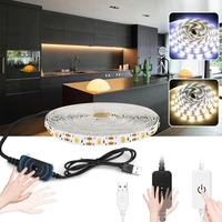 waterproof touch or hand sweep sensor dimmable led strip light 5v usb tira led tape for kitchen tv backlight bathroom mirror