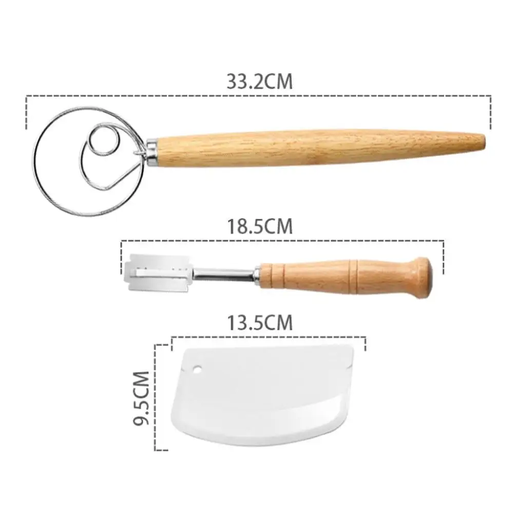 4 шт хлеба выпечки набор инструментов ручной венчик для теста скребок Комплект