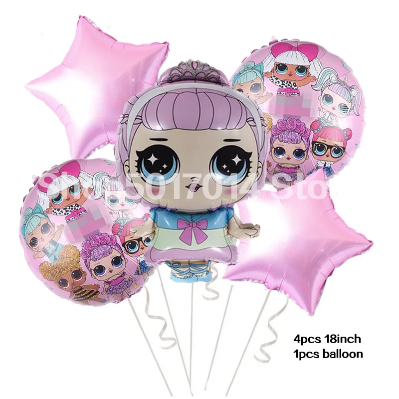 5 шт. кукла-сюрприз LO воздушный шар 18 дюймов мульти шарик для дня рождения