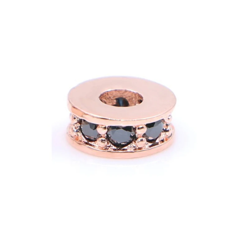 4pcs 7.5mm Rhinestone Rondelles Crystal Bead  Loose Spacer Charm Beads Septa for DIY Handmade Jewelry Findings Making Supplies