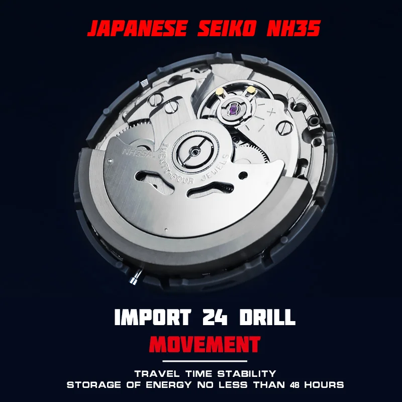 Часы наручные STARKING Мужские автоматические механические японские зеленые водные