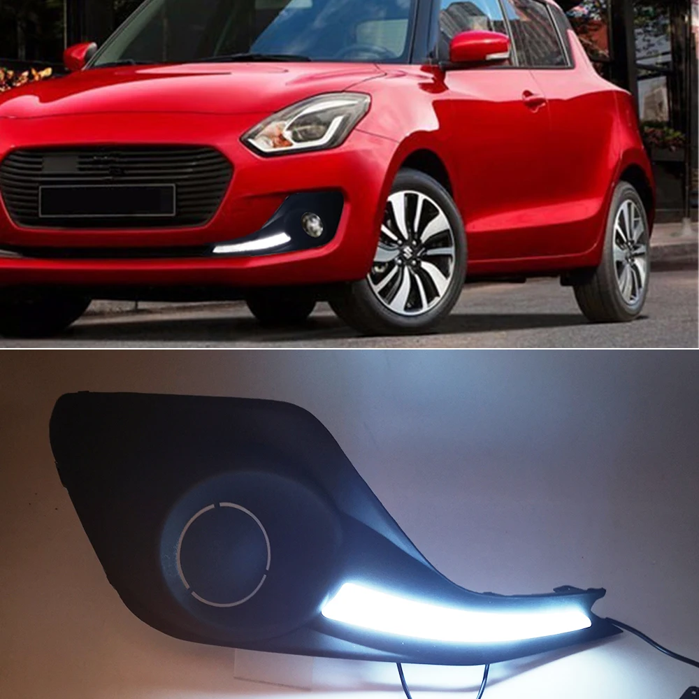 2 шт. светодиодные дневные ходовые огни светильник для Suzuki Swift 2017 2018 2019