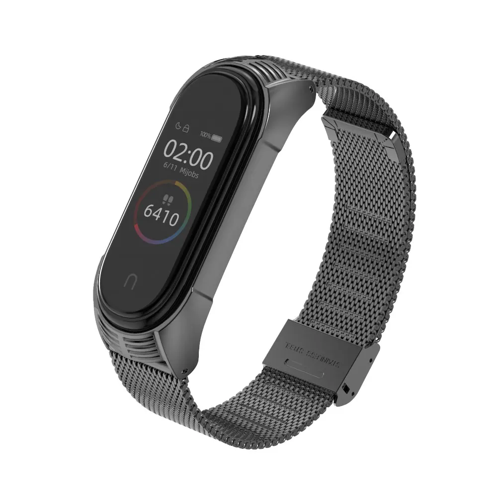 Mi Band 4 ремешок для Xiaomi mi Band 4 Металлический Безвинтовой браслет из нержавеющей стали mi Band 3 ремешок TF браслет mi band 4 3 Correa mi jobs дизайн
