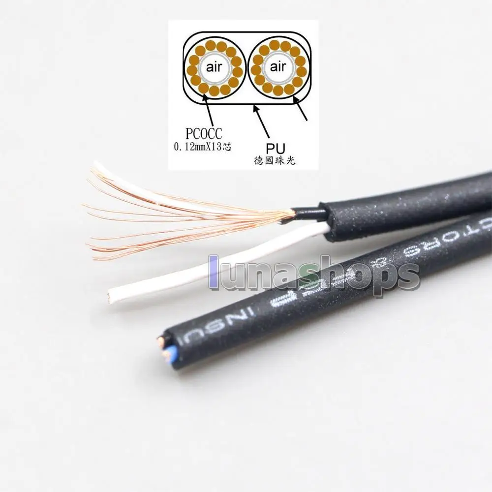 LN007098 2 5 мм 4 черный 99% чистый PCOCC кабель для аудио Technica ath ls400 ls300 ls200 ls70 ls50 e40 e50 e70