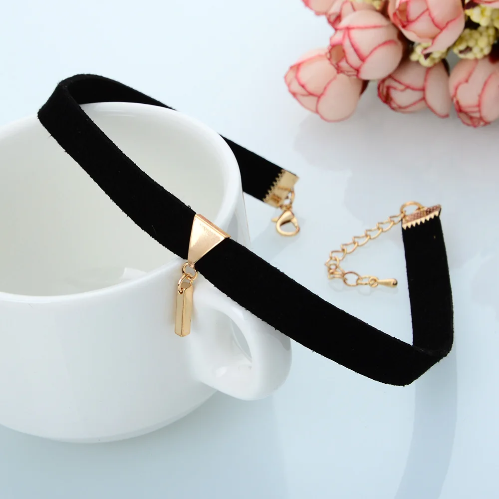 Pendant Choker Necklace Black Velvet Belt Strip Tassel Chains Women Jewelry Vintage Round Collar | Украшения и аксессуары