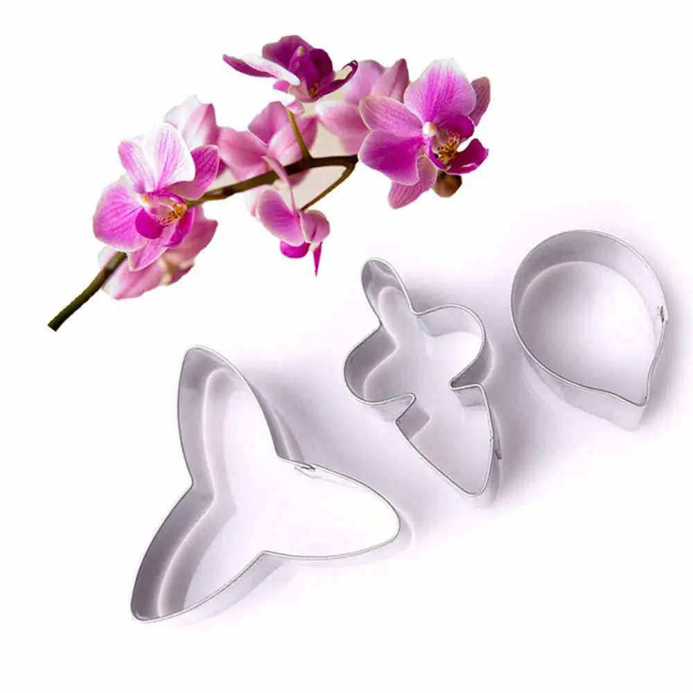 3 шт./компл. узор орхидеи помадка форма для пирожных лепесток кухонная утварь