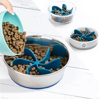 spiral slow feeder pet feeding aid digestion silicone material dog bowl tool avoid choking overeating slow eating feeder