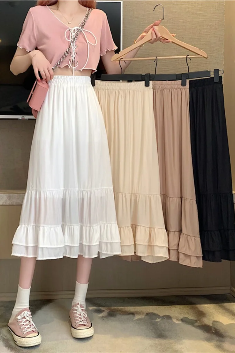 

Fairy flounced Skirt Female High Waist skirts Summer of 2021 mujer faldas