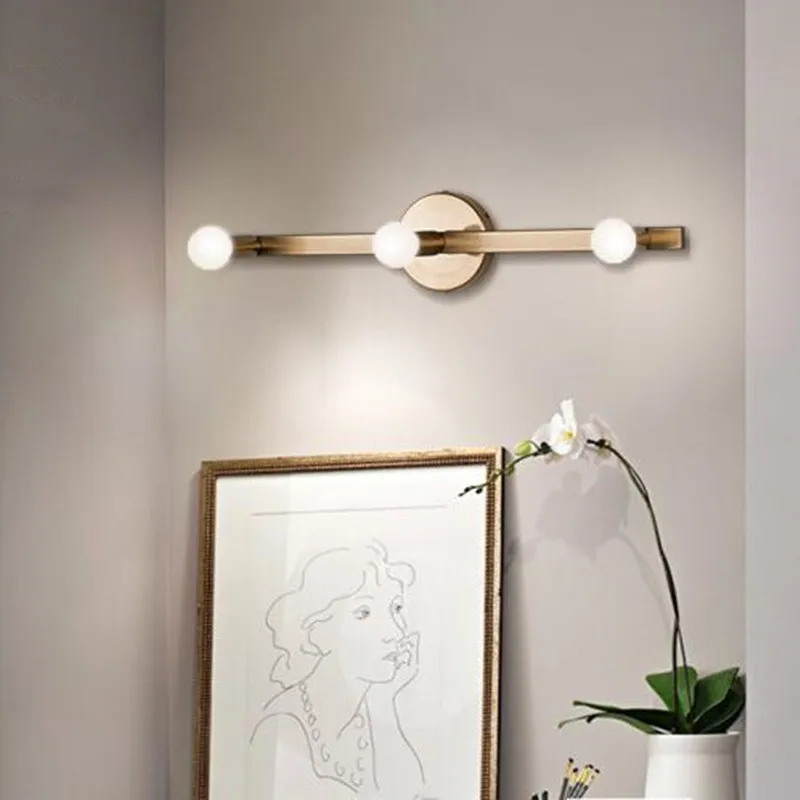 Современная латунная светодиодная настенная лампа в стиле лофт креативный