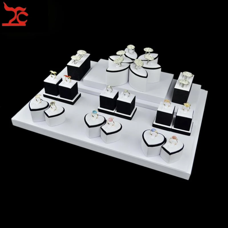 Creative White PU Lover's Ring Holder Rack Bracelet Organizer Stand Jewelry Decorative Closet Showcase kit 50*36.5cm | Украшения и