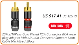 1 пара Позолоченный разъем RCA Разъем Панель Крепление Шасси аудио разъем переборка с гайкой припоя чашки 2 шт