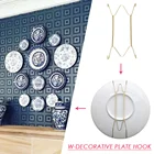 Настенные подвесные тарелки для посуды новый дизайн W-образный держатель для посуды Невидимый крючок для домашнего декора 67810121416 дюймов