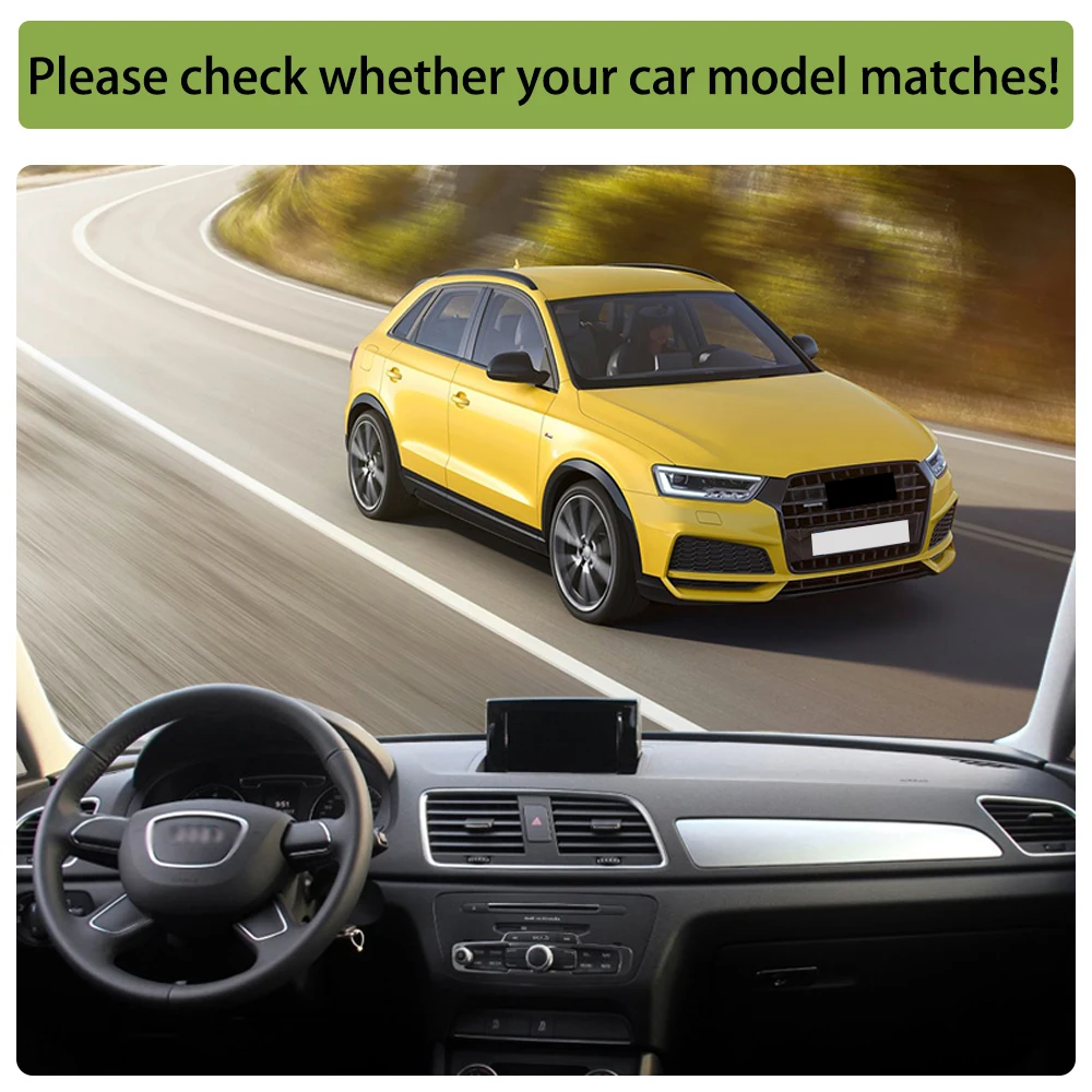 

Для Audi Q3 8U 2012 ~ 2018, Солнцезащитный коврик, инструмент с защитой от ультрафиолета, панельный коврик, накладка на приборную панель, Противоскол...