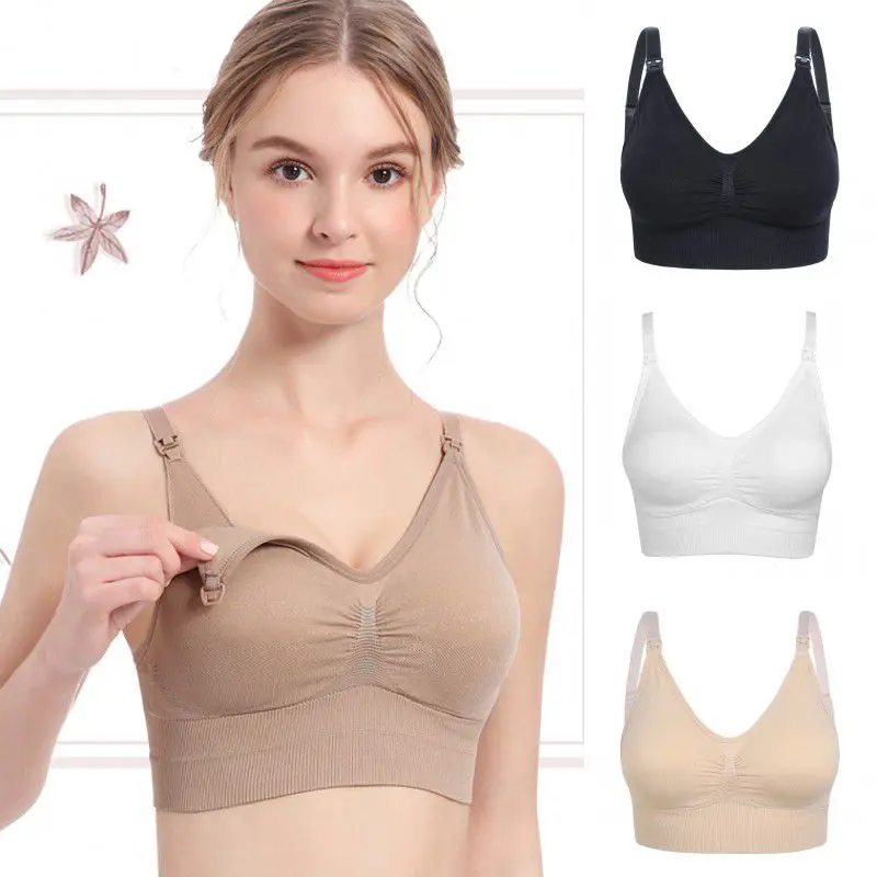 Бесшовные бюстгальтеры бюстгальтер для кормящих матерей с длинными боками
