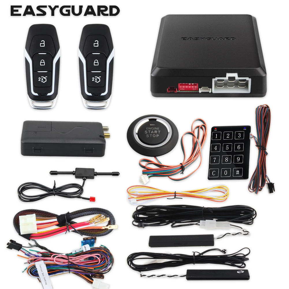 

EASYGUARD управление приложением IOS Android 4G 2G бесключевая Система доступа запуск и остановка двигателя удаленный запуск двигателя GPS трекер