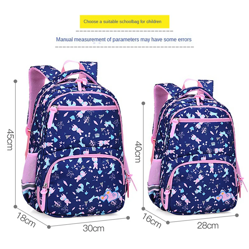 Студенческий школьный рюкзак двух размеров для девочек милый с цветочным