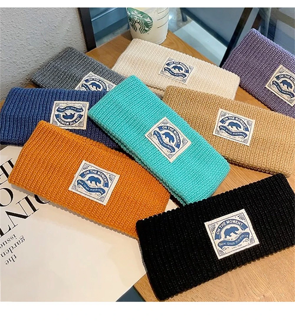 Женские вязаные повязки для волос Свободные Шерстяные Регулируемые головные