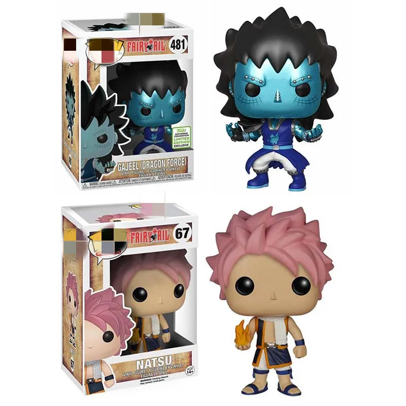 10cm Fairy Tail Naz Gajeel Natsu Collectible Dragon Force Model Vinyl Action Figures Toys for Chlidren Birthday Gift (with box) | Игрушки и