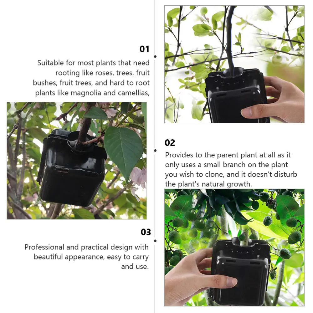 

3Pcs High Pressure Propagation Square Rooting Device Plant Rooting Boxes