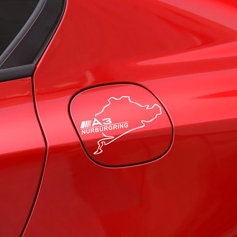 Гоночный автомобиль Nurburgring наклейки для Audi A3 8P 8V 8L Авто Кепки tivating топливного бака