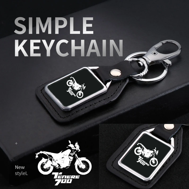 

For YAMAHA TENERE 700 TENERE700 2015-2021 motorcycle Accessories motorcycle metal leather keychain mirror custom engraved logo