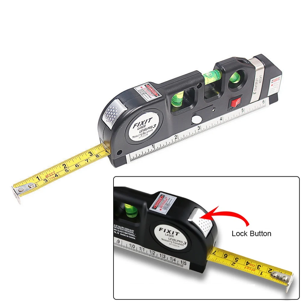 8FT лазерный нивелир Выравнивателя охотника Стандартный метрические линейки