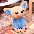 Детская плюшевая игрушка, Милая Мини-собака Чихуахуа 17 см, плюшевая игрушка, мягкая кукла-животное, подарок на день рождения, Детская кукла, игрушка 17 см