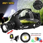 Налобный фонарь Zooma, светодиодный налобный фонарь с аккумулятором 18650, 8000 лм, USB, водонепроницаемый