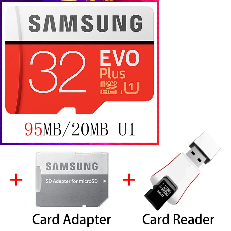 MB-MC32G-KT5-CA1001 Карта памяти SAMSUNG EVO 32 64 128 Гб Micro SD 128 ГБ 32 ГБ 64 Гб 256 ГБ 512 Гб Micro SD карта SD/TF флэш-карта microSD carte для телефона - Емкость: MB-MC32G-KT5-CA1001