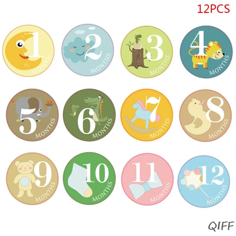 Для новорожденного месяц Стикеры для маленьких мальчиков и девочек фото