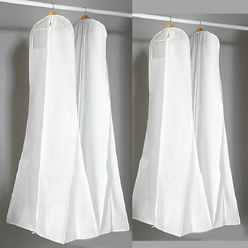 

White Extra Large Wedding Dress Bridal Gown Garment Breathable Cover Storage Bag Garment Bag Dust Cover 180cm x 70cm x 25cm