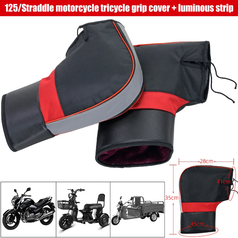 

Motorcycle Handlebar Winter Thick Warm Thermal Cover Gloves Rainproof Riding Gloves for Motorcycles, Scooters and Snowmobiles