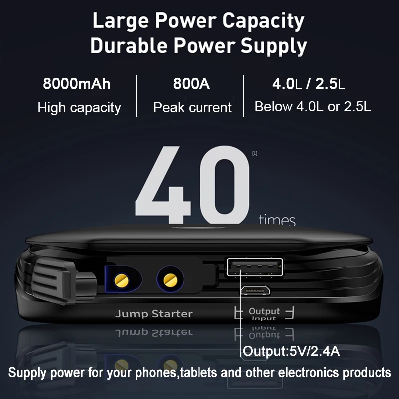 baseus car jump starter starting device battery power bank 800a jumpstarter auto buster emergency booster car charger jump start free global shipping