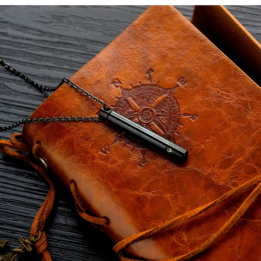 Цилиндрическое ожерелье с кулоном в виде урны памятные любимые животные