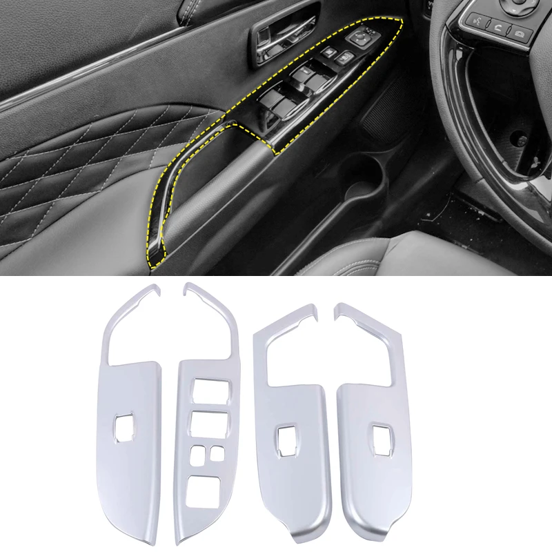 Автомобильные аксессуары ABS для Mitsubishi ASX / Outlander Sport 2020 Крышка выключателя подъема стекла дверей 4 шт. Левая сторона.