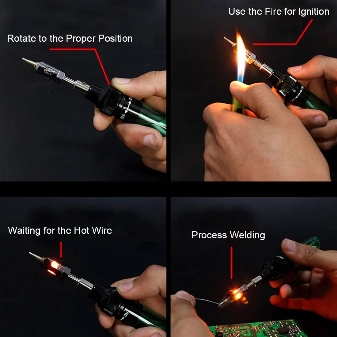 

3 in1 Portable Gas Soldering Iron Electric Portable Gas Soldering Iron Electric Tin Soldering Iron Wireless Universal