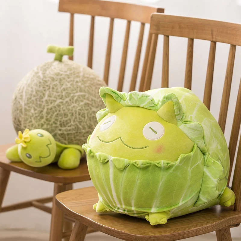 

25-40cm Creative Vegetable Fairy Frog Turtle Plush Toy Stuffed Cantaloupe Tortoise Cabbage Frog Doll Girls Kawaii Xmas Gifts