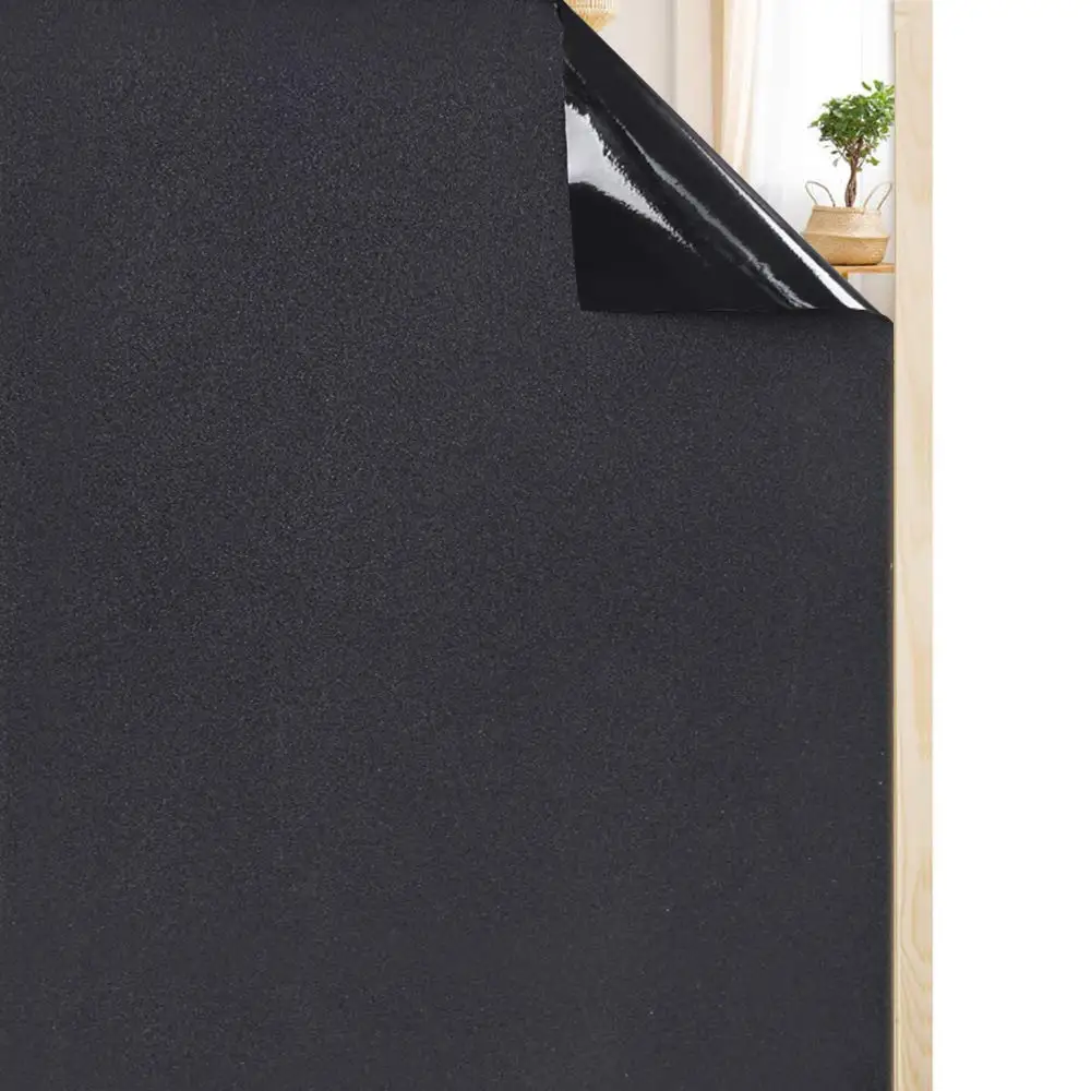 

Vinyl Total Light Blocking Window Stickers Static Cling Removable Glass Film,Non Adhesive Privacy Heat Insulation Window Cling