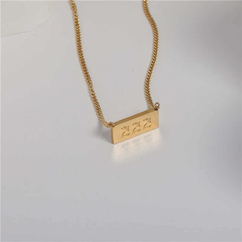 Joolim Jewelry Wholesale No Fade Simple Number Pendant Necklace Waterproof Gold | Украшения и аксессуары