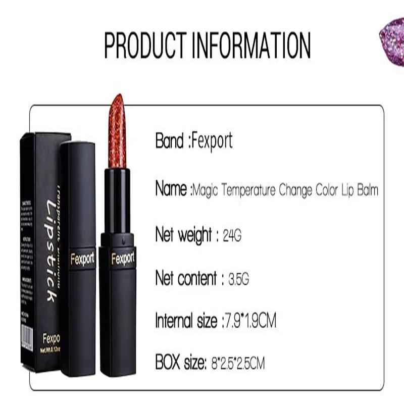 Кристальное Желе Помада волшебное изменение температуры цвет бальзам для губ
