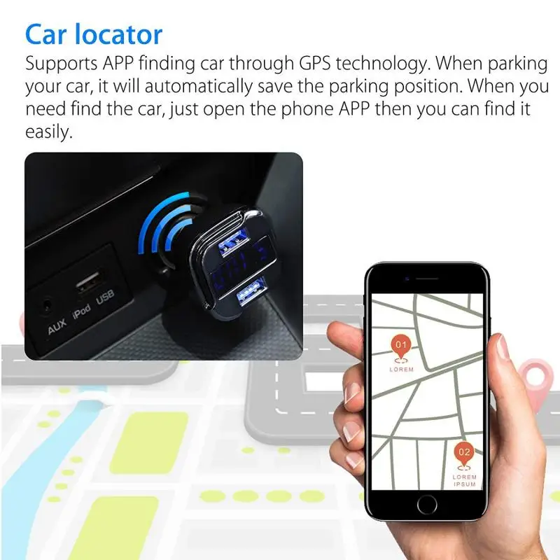Многофункциональный универсальный автомобильный GPS трекер 2 в 1 устройство для