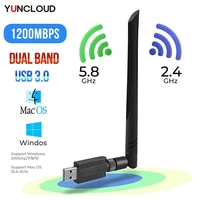 usb wifi cards 1200mbps wireless 5g adapter dual band lan ethernet network card wifi dongle free driver