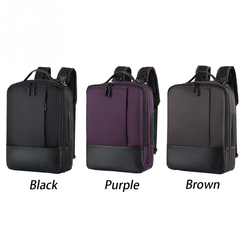 

PUIMENTIUA 2019 Men School Office Laptop Bag Soft With USB Charging Port Zipper Waterproof Anti-theft Casual Backpack
