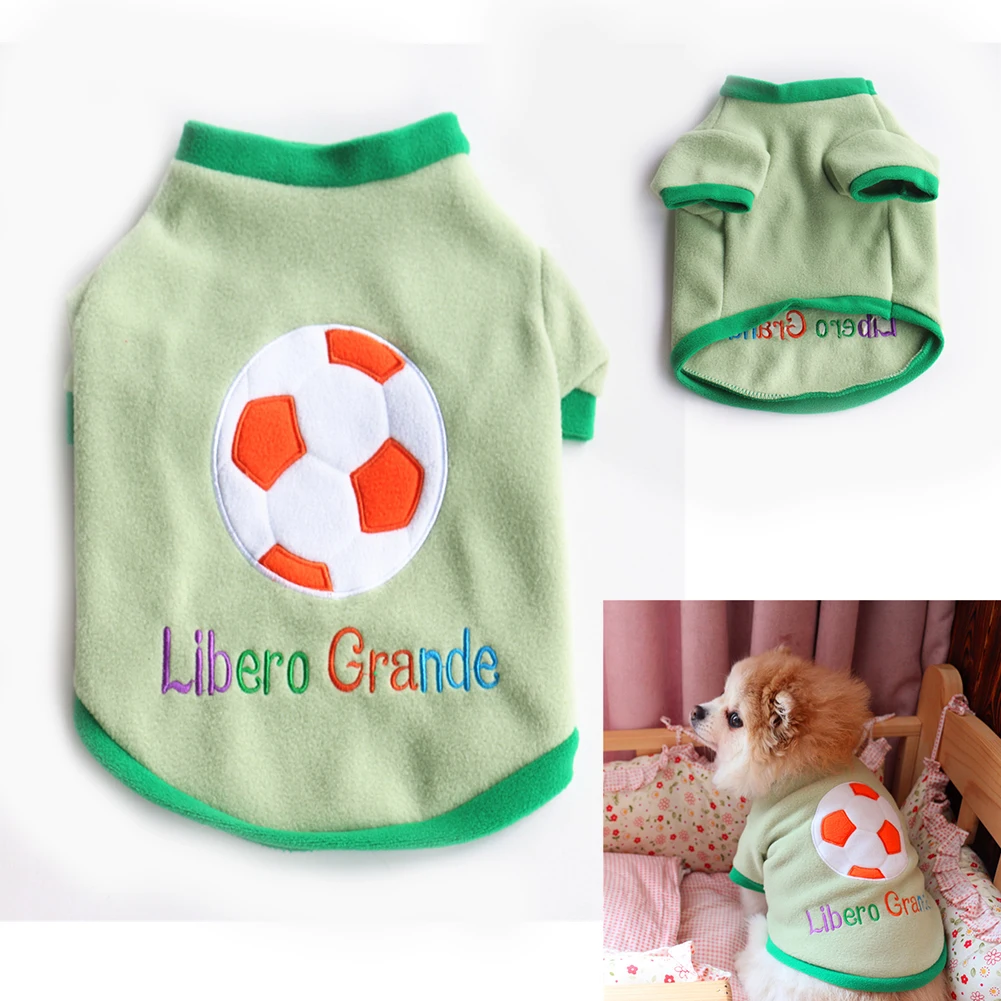 

Puppy Clothing Embroidered Polar Fleece Warm Sweater Coat Jacket Chihuahua Teddy Schnauzer Fighting Pet Dog Clothes